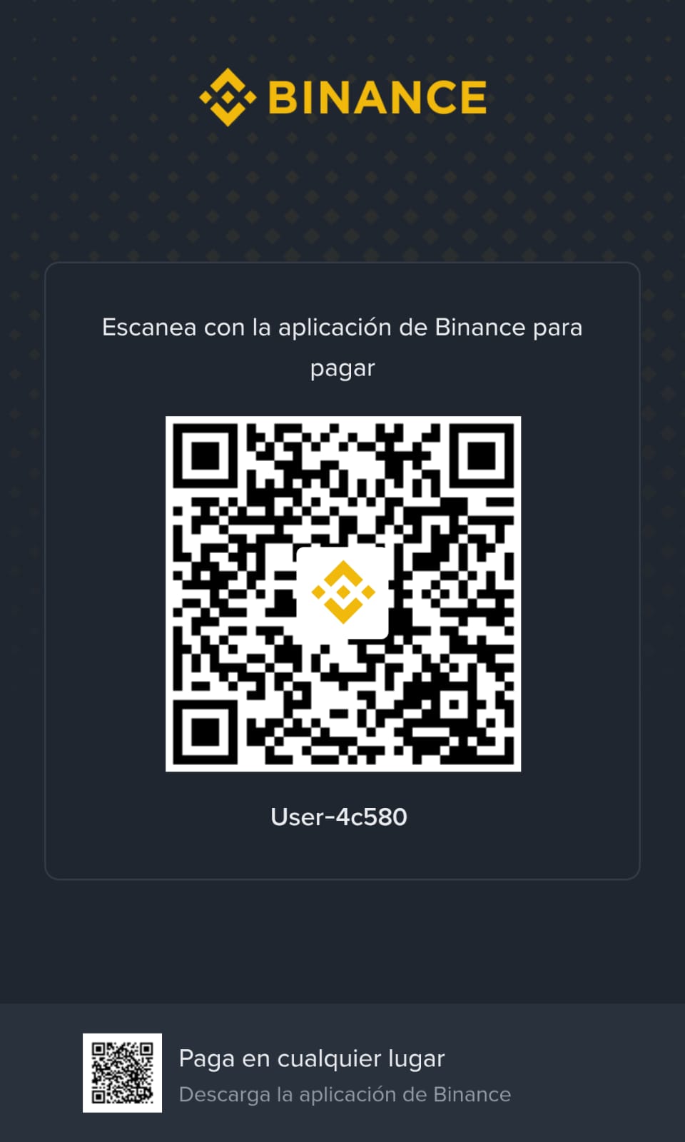 Código QR de Binance Pay
