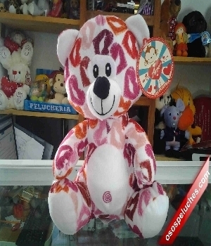 Imagen de Oso de peluche besos blanco numero 0