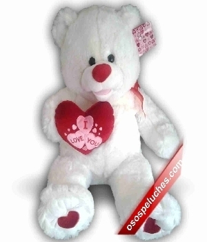 Imagen de Oso de peluche grande blanco 2 numero 0