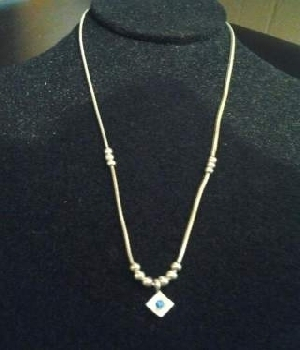 Imagen de Collar de plata con dije numero 0