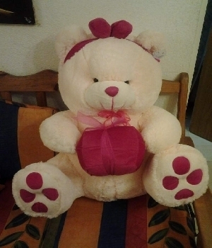 Imagen de Osa con regalo gigante 1.35 mts numero 0
