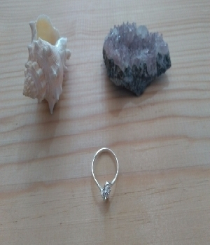 Imagen de Anillo de plata con circonia del num 7