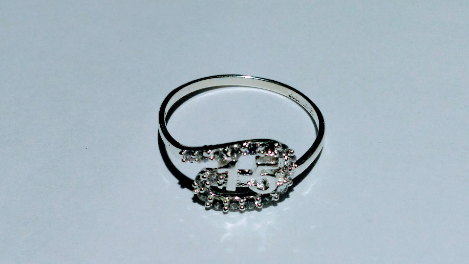 Imagen de Anillo de plata quince años num 7 y 8 numero 3