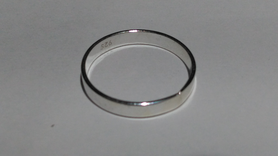 Imagen de Anillo de plata solido liso del num.7 numero 1