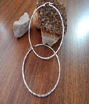Imagen de Arracadas de 6 cms de ancho plata solida numero 0