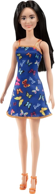 Imagen de Barbie original basics vestido azul mariposas oriental numero 5