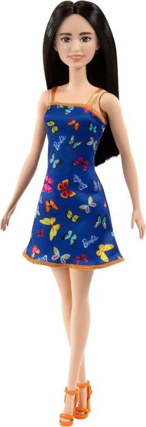 Imagen de Barbie original basics vestido azul mariposas oriental numero 2