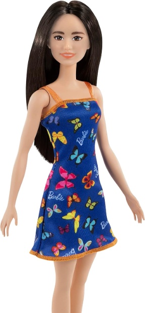 Imagen de Barbie original basics vestido azul mariposas oriental numero 1