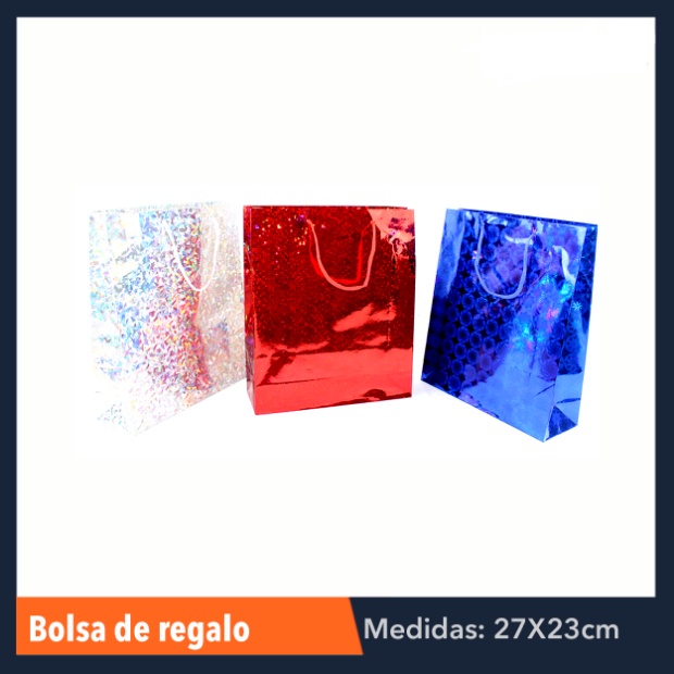 Imagen de Bolsa de regalo metalizada 27 x 23 cms