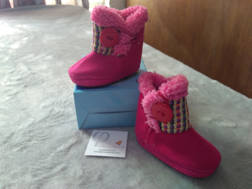 Imagen de Botitas para bebe rosas arcoiris numero 1