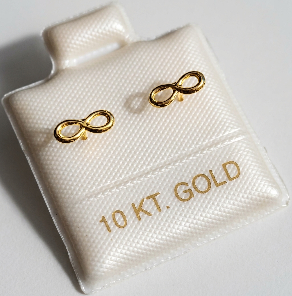 Imagen de Broqueles De Oro Infinito Liso 10 k