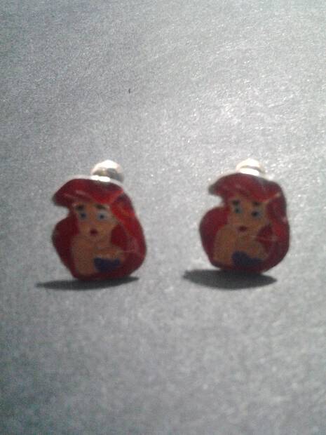 Imagen de Broqueles de plata personaje la Sirenita numero 1