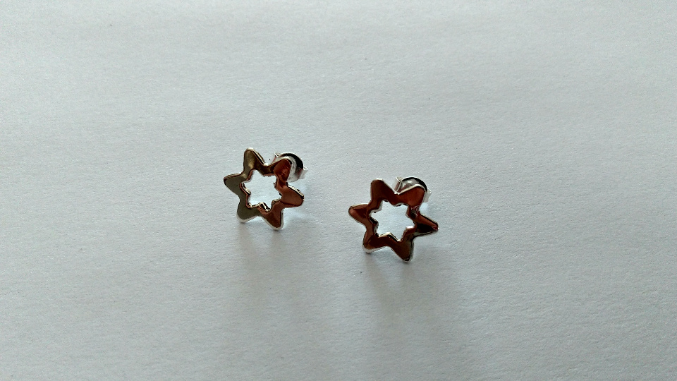 Imagen de Broqueles estrella sencilla 1.3 cms numero 1