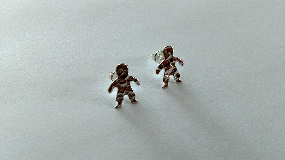 Imagen de Broqueles ni&ntilde;os martillados 1,5 cms numero 2