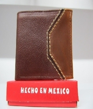 Imagen de Cartera de hombre cafe dos colores de piel numero 0