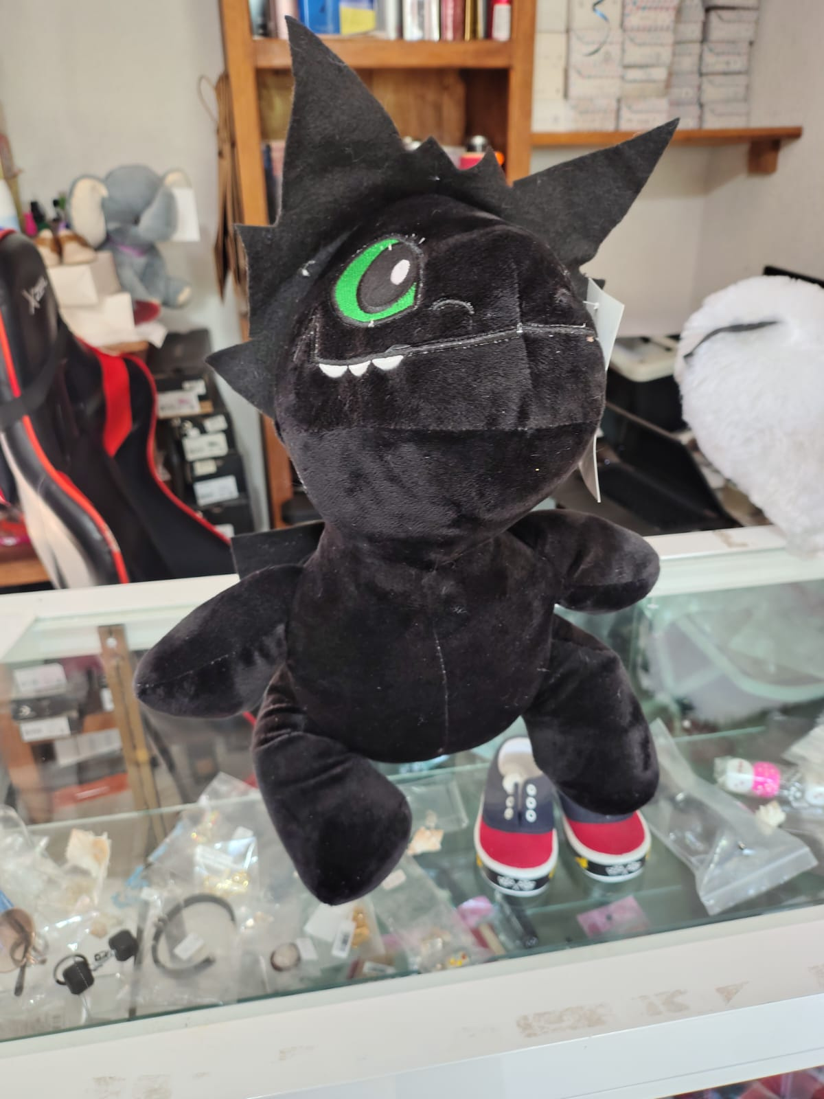 Imagen de Chimuelo de peluche 35 cm color negro y ojos verdes numero 2