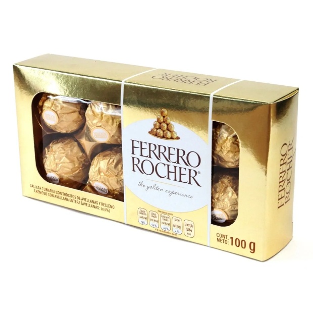 Imagen de Chocolates Ferrero Rocher 8 piezas de 100 gramos numero 1