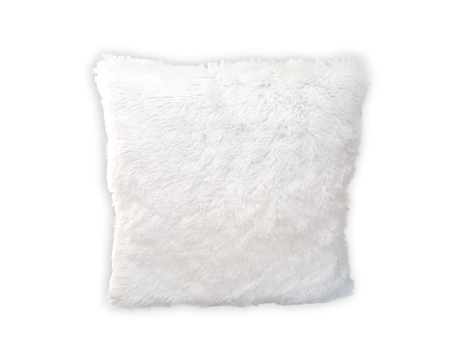 Imagen de Cojin de peluche decorativo blanco de 40 x 40 cms numero 1