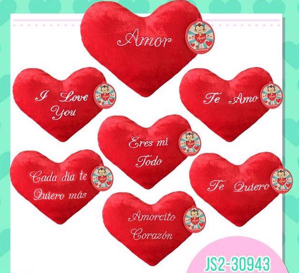 Imagen de Corazones de peluche 18 cms diametro numero 1