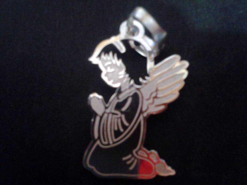 Imagen de Dije De Plata .925 Angelito De Mi Guarda 3 Cm numero 1