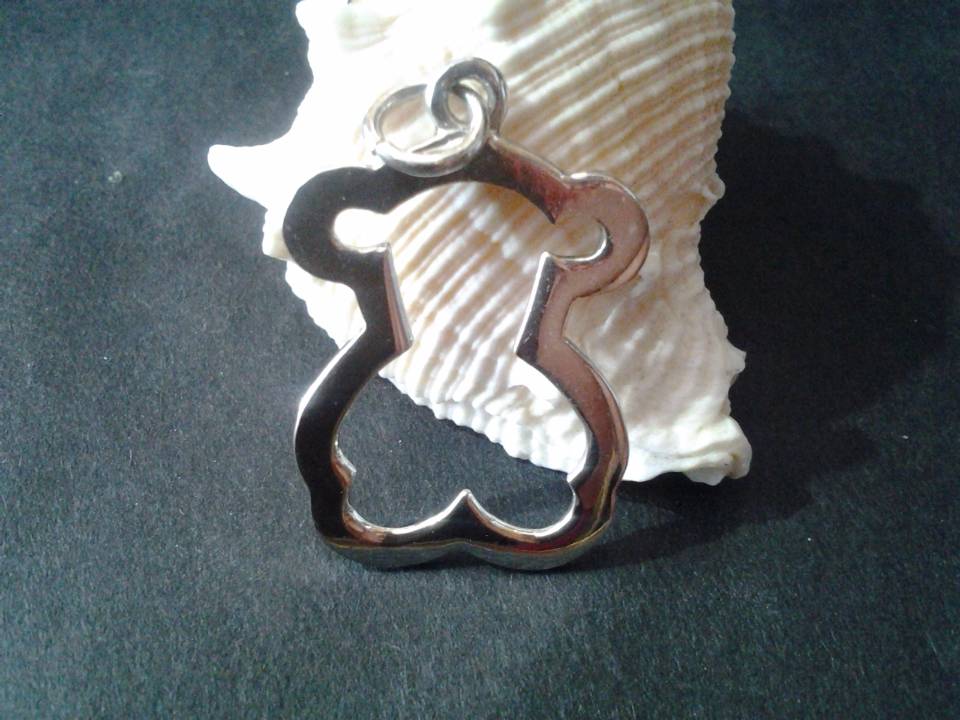 Imagen de Dije De Plata .925 Oso De Peluche 3 Centimetr numero 1