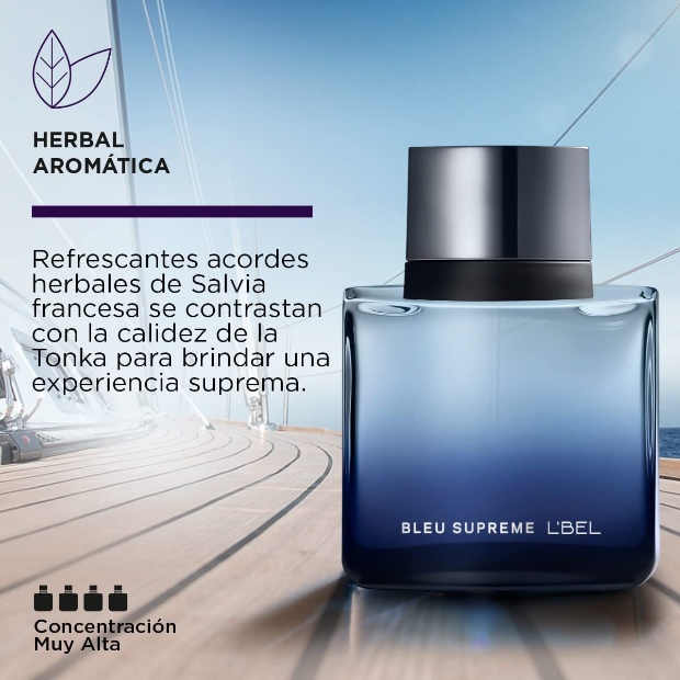 Imagen de Lbel Bleu Supreme perfume para hombre fragancia de larga duracion 90 m