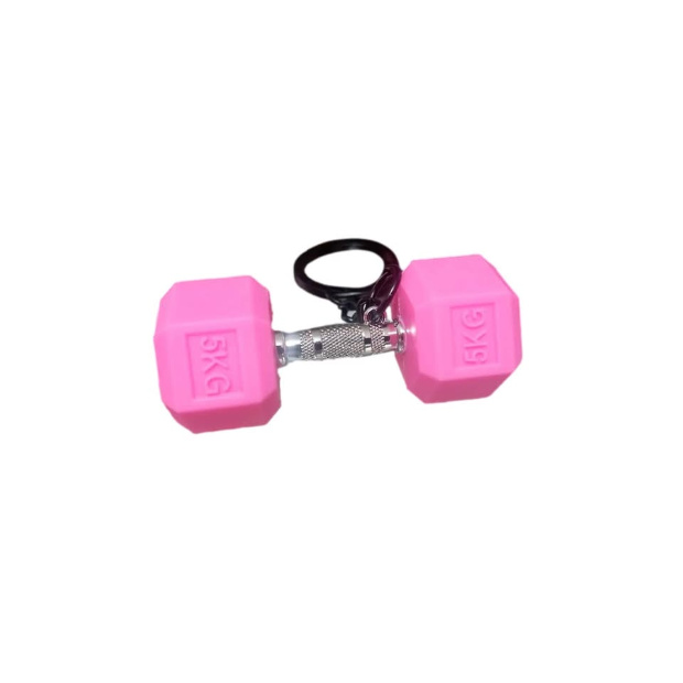 Imagen de Llavero tipo mancuerna GYM 5KG color rosa numero 1