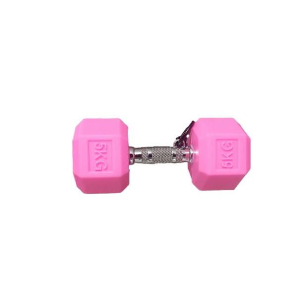 Imagen de Llavero tipo mancuerna GYM 5KG color rosa numero 0