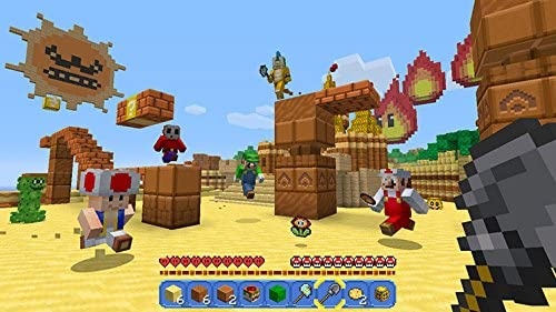 Imagen de Minecraft para nintendo switch con las skins de Mario 