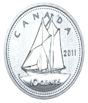 Imagen de Moneda de 10 centavos Canada 2011 10 cents