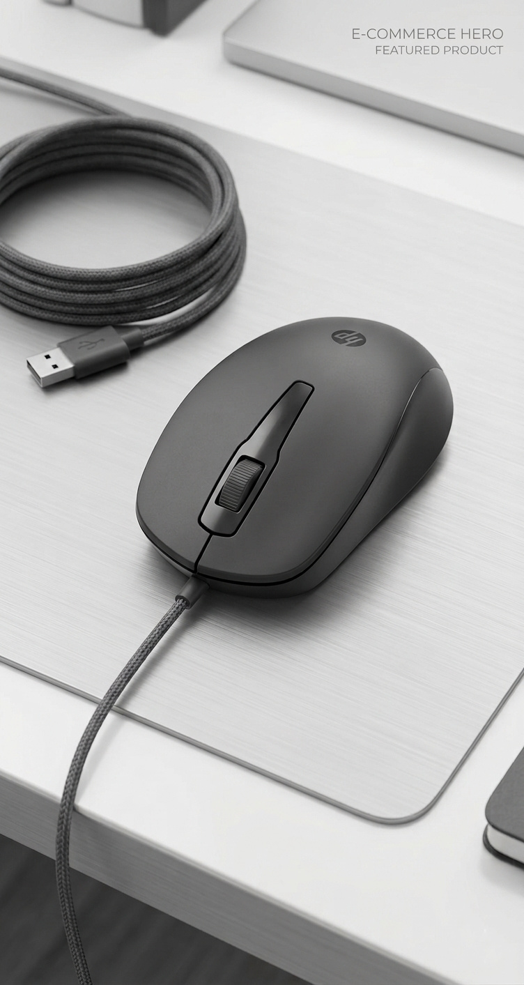 Imagen de Mouse Alámbrico HP 150  Sensor Óptico 1600 DPI Conexión USB Plug & Play numero 0