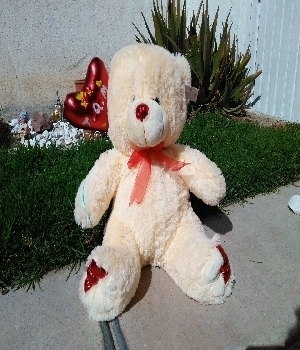 Imagen de Osito con globo rojo de 50 cms numero 0