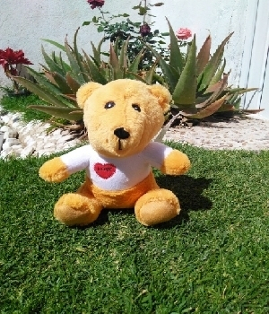 Imagen de Osito promo con playera blanca 25 cms existencia unica numero 0