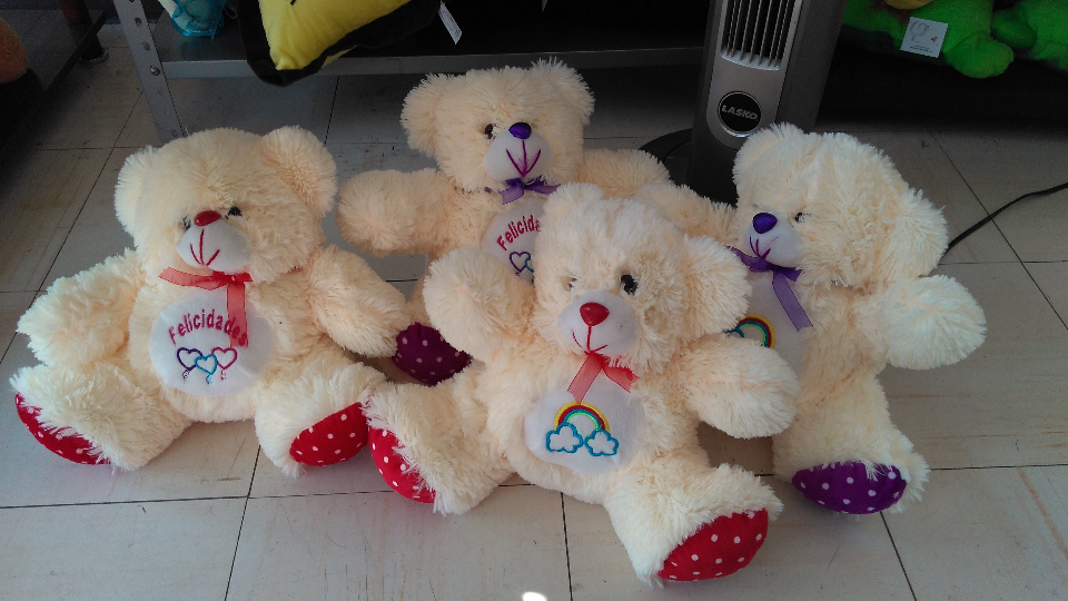 Imagen de Ositos de peluche bordados 30 cms numero 1