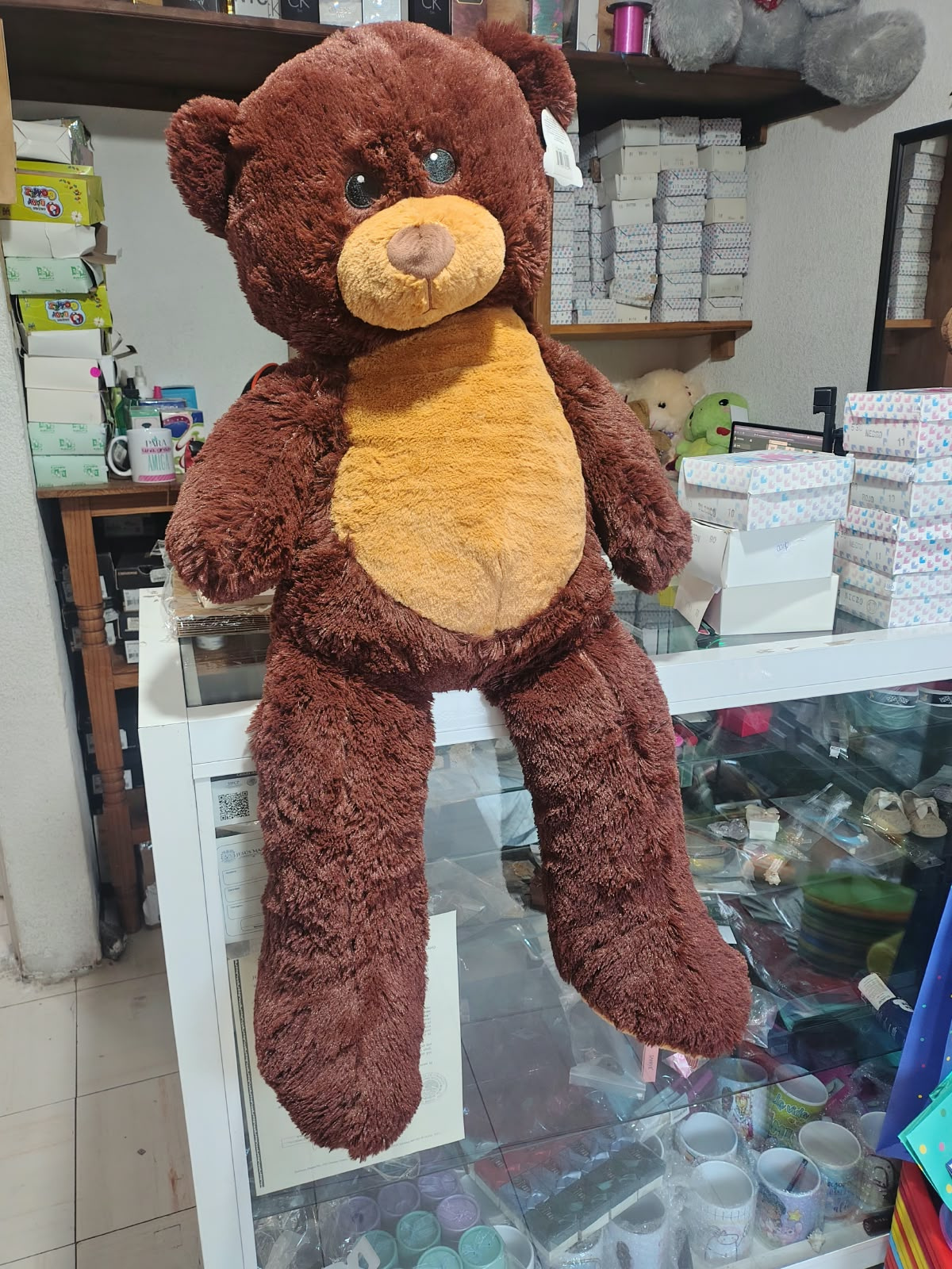 Imagen de Oso de peluche caf� chocolate grande