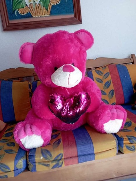 Imagen de Oso de peluche gigante rosa de 85 cms muy gordo numero 2