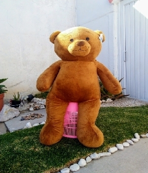 Imagen de Oso de peluche gigante total café un metro real numero 0