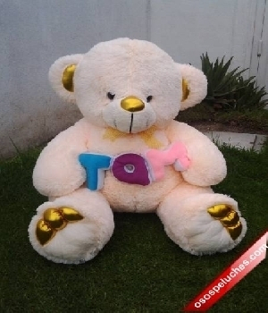 Imagen de Oso de peluche grande blanco TQM numero 0
