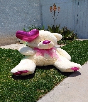 Imagen de Oso de peluche grande con globo numero 0