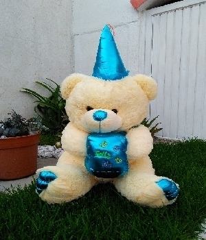 Imagen de Oso de peluche mago azul gigante