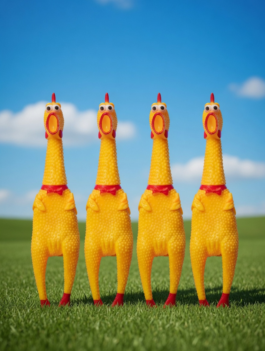 Imagen de Pack de 4 Pollos Chillones Gigantes 38cm Haz que Todos se Mueran de Risa numero 0