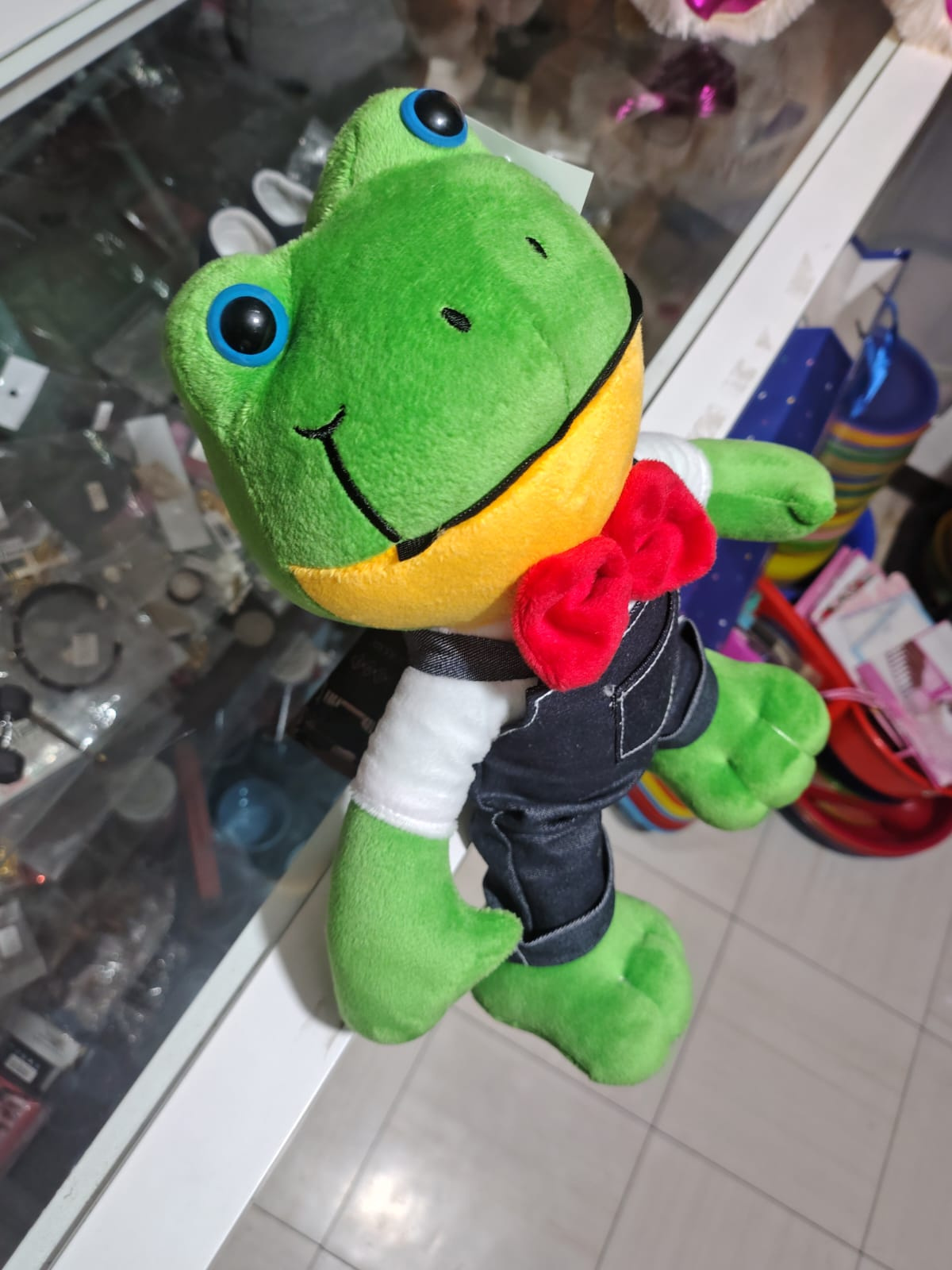 Imagen de Rana René de Peluche con Bordado Lara Campos numero 1
