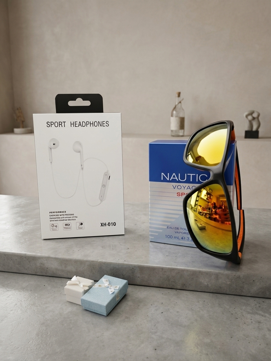 Imagen de Kit Regalo para Novio Deportista: Audífonos Bluetooth + Lentes + Perfume Nautica Voyage Sport

 numero 2