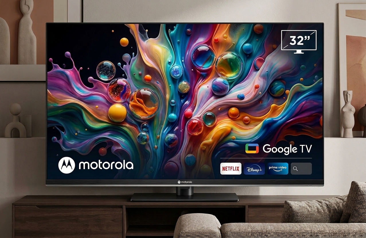 Imagen de Televisión Motorola Google TV 32 pulgadas HD Smart Android 2024 Negro ¡Liquidación! numero 0