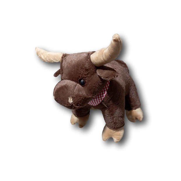 Imagen de Toro de peluche de 40 cm color café numero 1