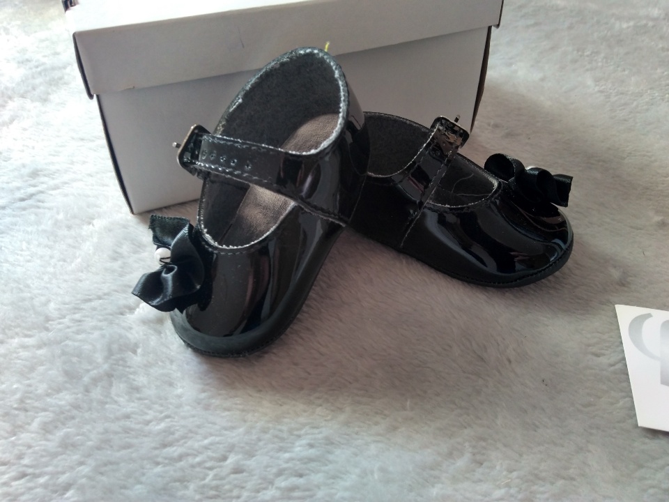 Imagen de Zapatitos para bebe moño negros 2 numero 1