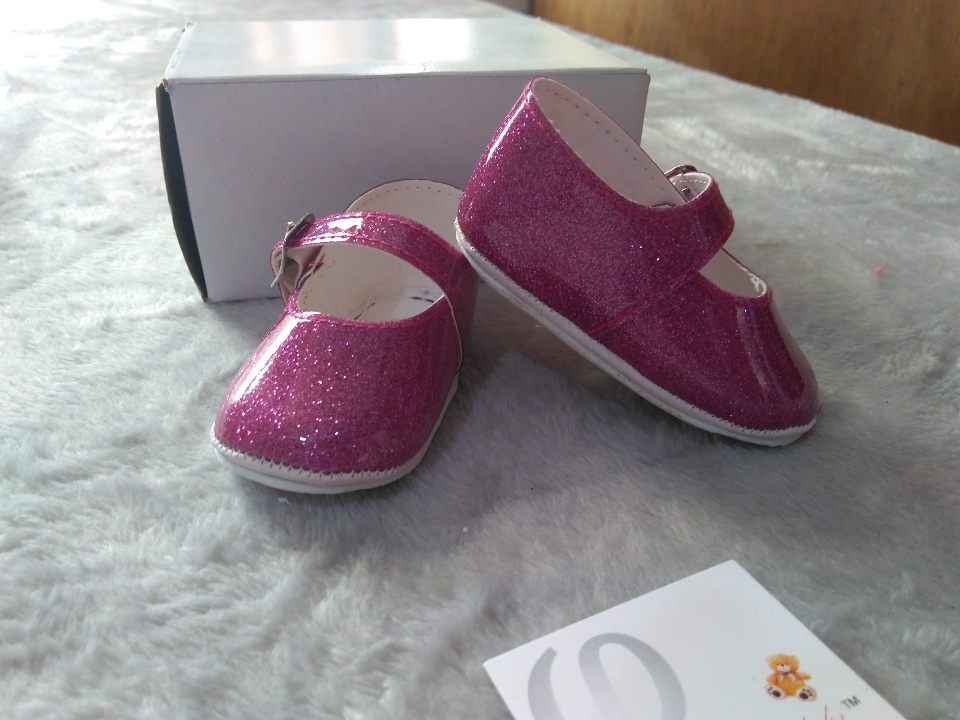 Imagen de Zapatitos para bebe morados brillantes numero 1