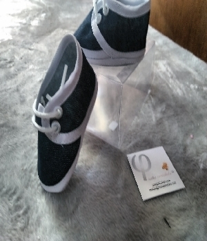 Imagen de Zapato para bebe de tela azules numero 0
