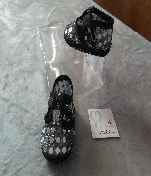 Imagen de Zapato para bebe de tela negros numero 0