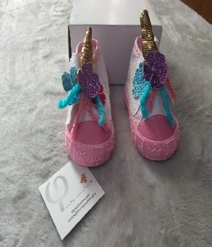 Imagen de Zapatos para bebe uniocornio princesa numero 0